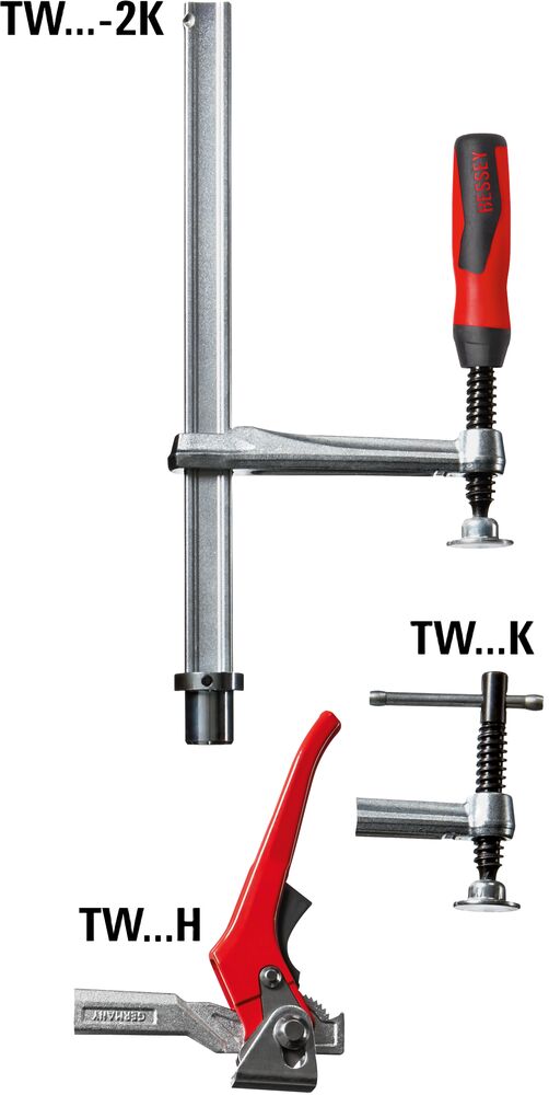 Clamping element with fixed throat depth TW